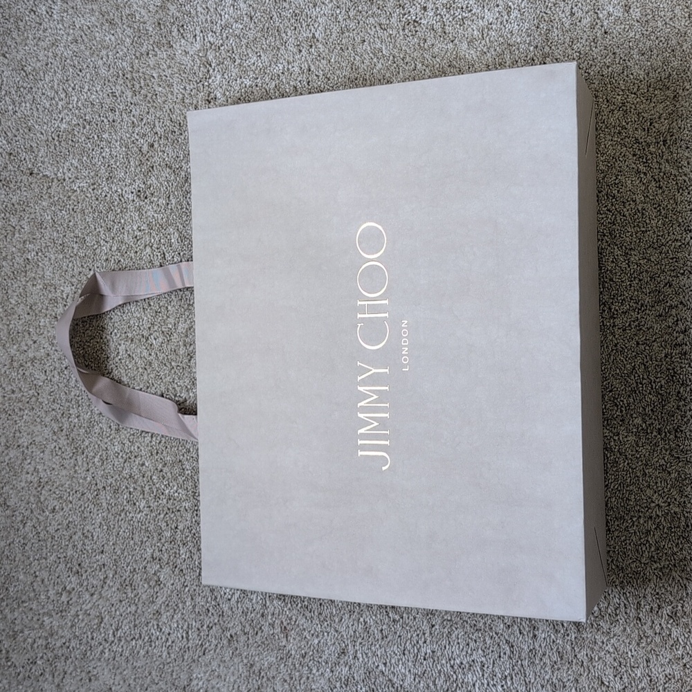 Jimmy Choo Shopping Gift Tote with Gold Logo - Medium